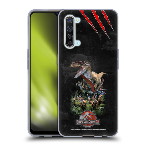 Jurassic Park III Key Art Dinosaurs 3 Soft Gel Case for OPPO Find X2 Lite 5G