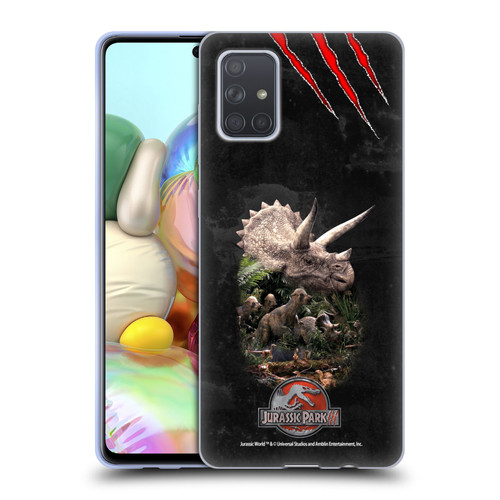 Jurassic Park III Key Art Dinosaurs 2 Soft Gel Case for Samsung Galaxy A71 (2019)