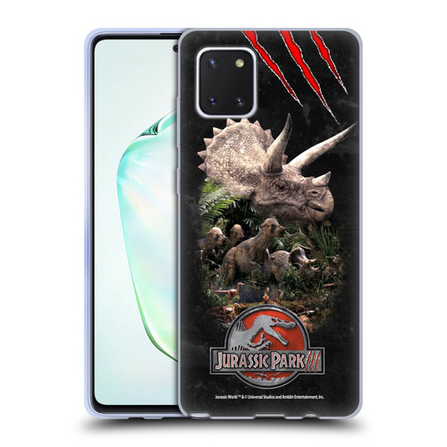 Jurassic Park III Key Art Dinosaurs 2 Soft Gel Case for Samsung Galaxy Note10 Lite