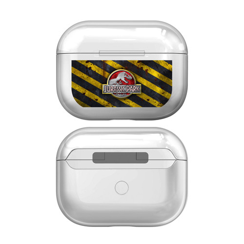 Jurassic Park Logo Distressed Look Crosswalk Clear Hard Crystal Cover for Apple AirPods Pro Charging Case