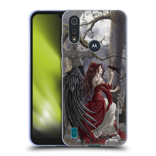 Nene Thomas Deep Forest Dark Angel Fairy With Raven Soft Gel Case for Motorola Moto E6s (2020)