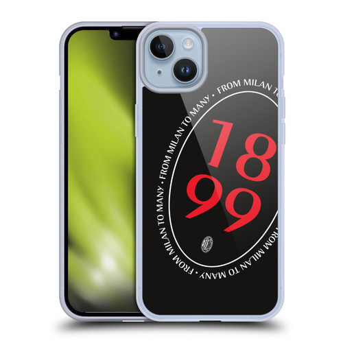 AC Milan Art 1899 Oversized Soft Gel Case for Apple iPhone 14 Plus