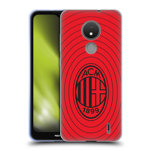 AC Milan Art Red And Black Soft Gel Case for Nokia C21