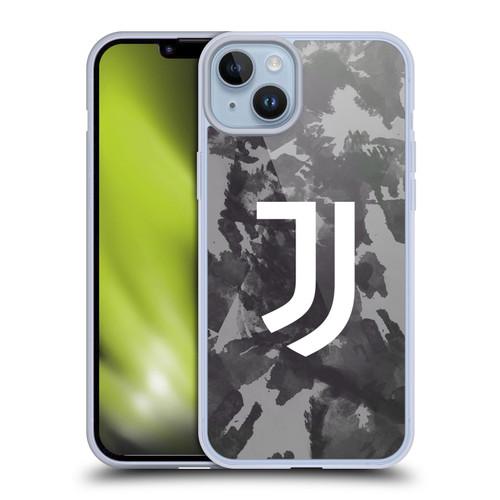 Juventus Football Club Art Monochrome Splatter Soft Gel Case for Apple iPhone 14 Plus