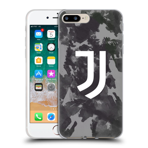 Juventus Football Club Art Monochrome Splatter Soft Gel Case for Apple iPhone 7 Plus / iPhone 8 Plus