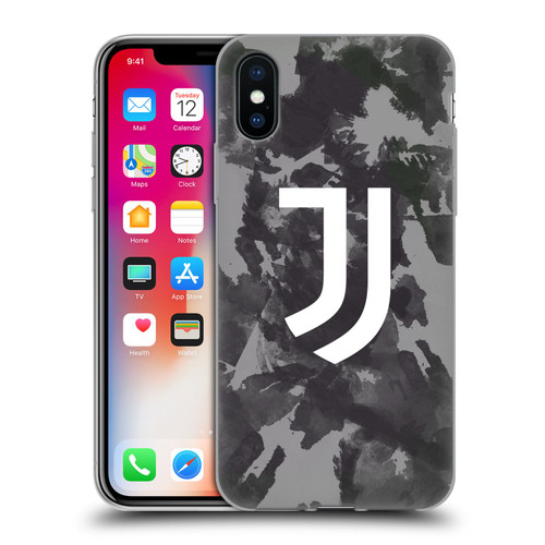 Juventus Football Club Art Monochrome Splatter Soft Gel Case for Apple iPhone X / iPhone XS