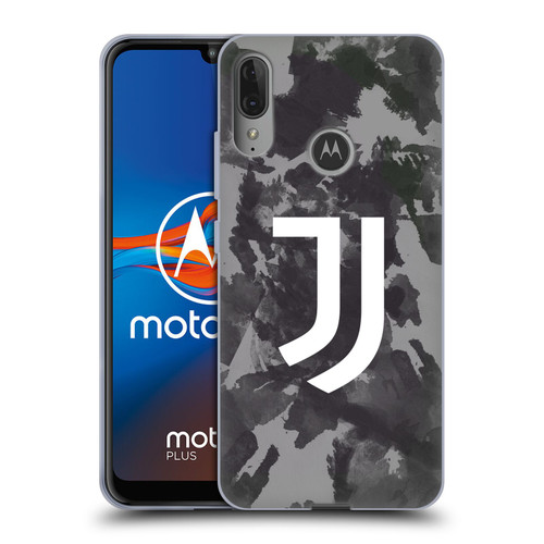 Juventus Football Club Art Monochrome Splatter Soft Gel Case for Motorola Moto E6 Plus