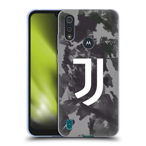 Juventus Football Club Art Monochrome Splatter Soft Gel Case for Motorola Moto E6s (2020)