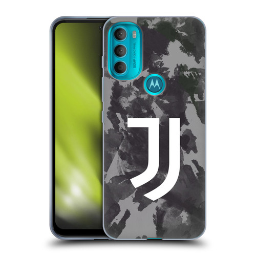 Juventus Football Club Art Monochrome Splatter Soft Gel Case for Motorola Moto G71 5G