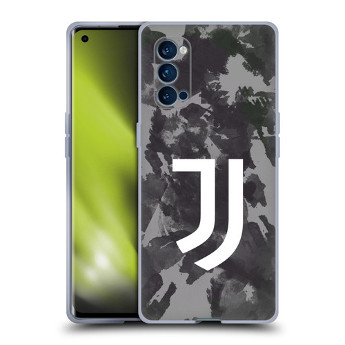 Juventus Football Club Art Monochrome Splatter Soft Gel Case for OPPO Reno 4 Pro 5G