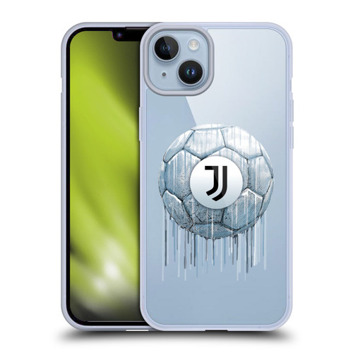 Juventus Football Club Drip Art Logo Soft Gel Case for Apple iPhone 14 Plus