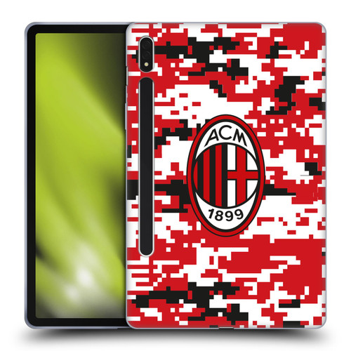 AC Milan Crest Patterns Digital Camouflage Soft Gel Case for Samsung Galaxy Tab S8