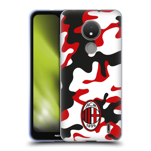 AC Milan Crest Patterns Camouflage Soft Gel Case for Nokia C21