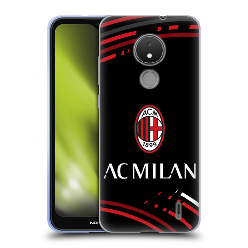 AC Milan Crest Patterns Curved Soft Gel Case for Nokia C21