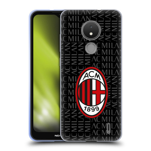 AC Milan Crest Patterns Red And Grey Soft Gel Case for Nokia C21