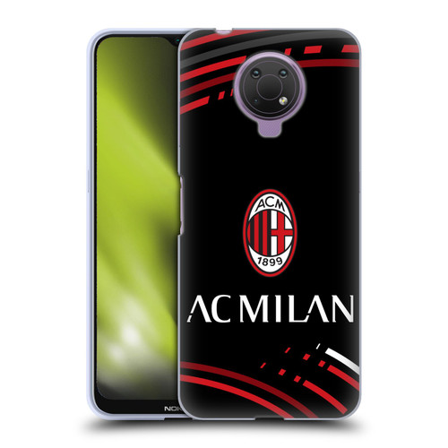 AC Milan Crest Patterns Curved Soft Gel Case for Nokia G10