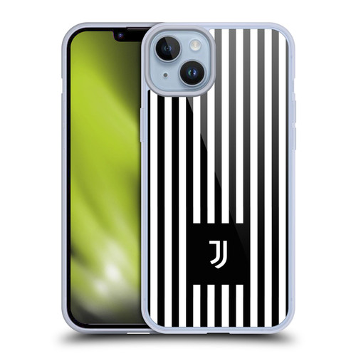 Juventus Football Club Lifestyle 2 Black & White Stripes Soft Gel Case for Apple iPhone 14 Plus
