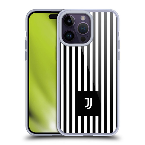 Juventus Football Club Lifestyle 2 Black & White Stripes Soft Gel Case for Apple iPhone 14 Pro Max