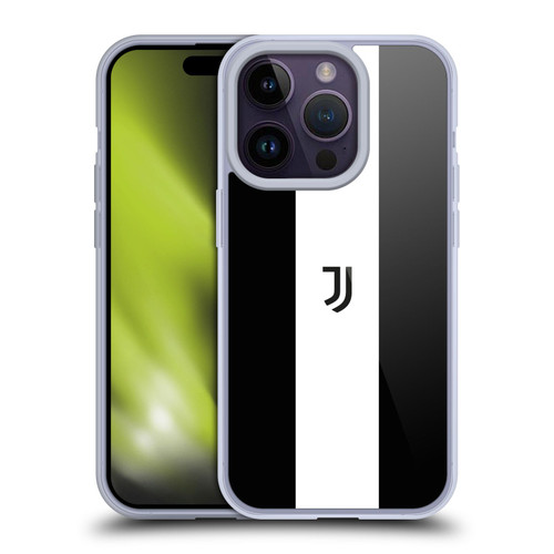 Juventus Football Club Lifestyle 2 Bold White Stripe Soft Gel Case for Apple iPhone 14 Pro