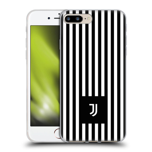 Juventus Football Club Lifestyle 2 Black & White Stripes Soft Gel Case for Apple iPhone 7 Plus / iPhone 8 Plus