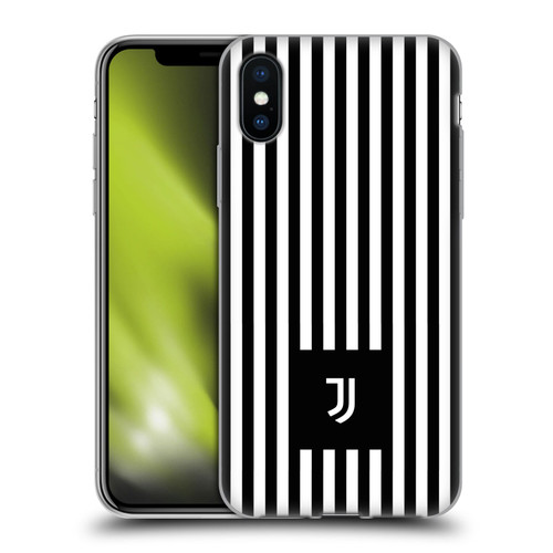 Juventus Football Club Lifestyle 2 Black & White Stripes Soft Gel Case for Apple iPhone X / iPhone XS
