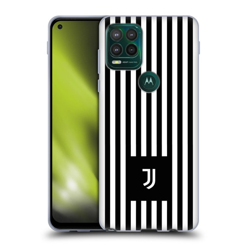 Juventus Football Club Lifestyle 2 Black & White Stripes Soft Gel Case for Motorola Moto G Stylus 5G 2021
