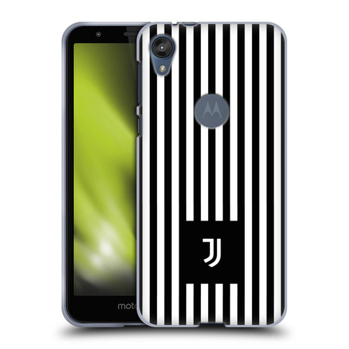 Juventus Football Club Lifestyle 2 Black & White Stripes Soft Gel Case for Motorola Moto E6