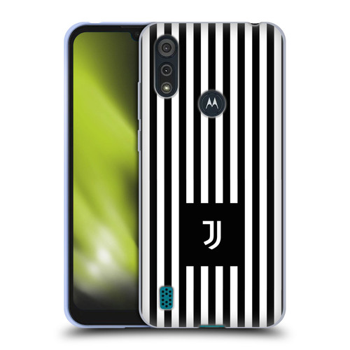 Juventus Football Club Lifestyle 2 Black & White Stripes Soft Gel Case for Motorola Moto E6s (2020)
