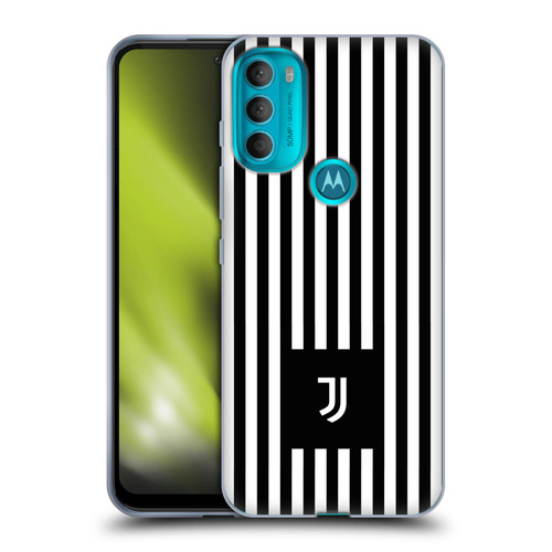 Juventus Football Club Lifestyle 2 Black & White Stripes Soft Gel Case for Motorola Moto G71 5G