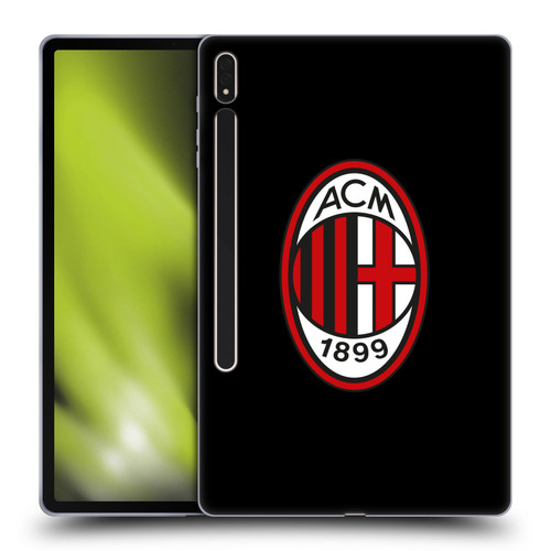 AC Milan Crest Full Colour Black Soft Gel Case for Samsung Galaxy Tab S8 Plus
