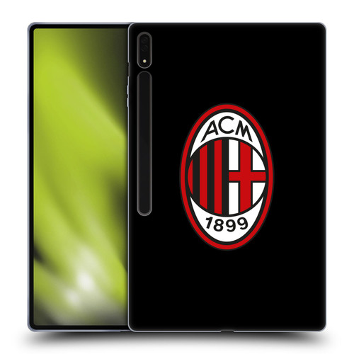 AC Milan Crest Full Colour Black Soft Gel Case for Samsung Galaxy Tab S8 Ultra