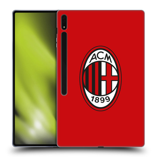 AC Milan Crest Full Colour Red Soft Gel Case for Samsung Galaxy Tab S8 Ultra