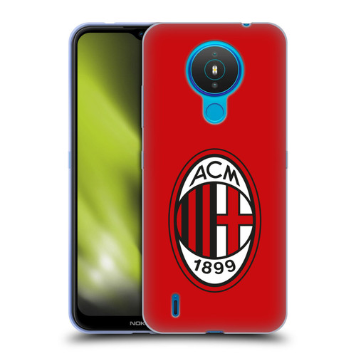 AC Milan Crest Full Colour Red Soft Gel Case for Nokia 1.4