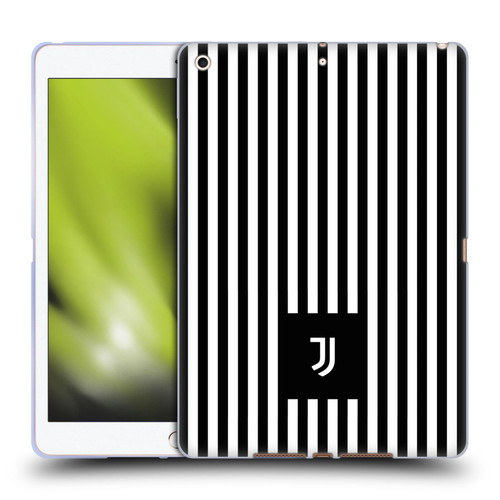 Juventus Football Club Lifestyle 2 Black & White Stripes Soft Gel Case for Apple iPad 10.2 2019/2020/2021