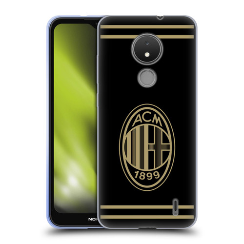 AC Milan Crest Black And Gold Soft Gel Case for Nokia C21