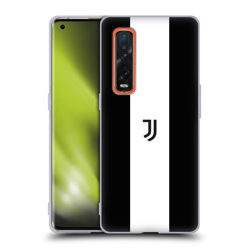 Juventus Football Club Lifestyle 2 Bold White Stripe Soft Gel Case for OPPO Find X2 Pro 5G