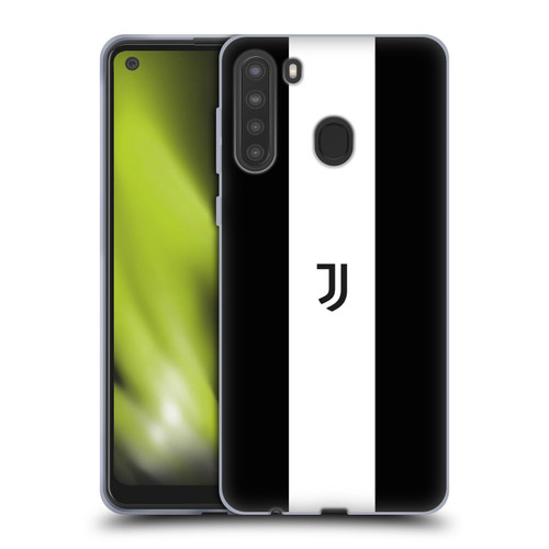 Juventus Football Club Lifestyle 2 Bold White Stripe Soft Gel Case for Samsung Galaxy A21 (2020)