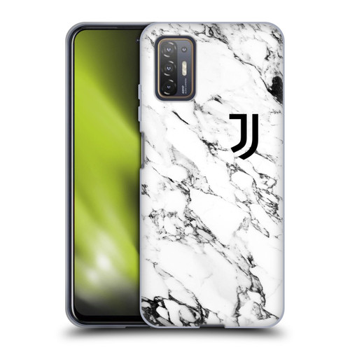 Juventus Football Club Marble White Soft Gel Case for HTC Desire 21 Pro 5G
