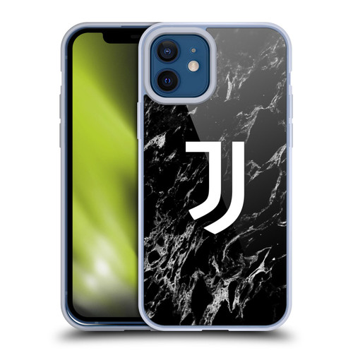 Juventus Football Club Marble Black Soft Gel Case for Apple iPhone 12 / iPhone 12 Pro