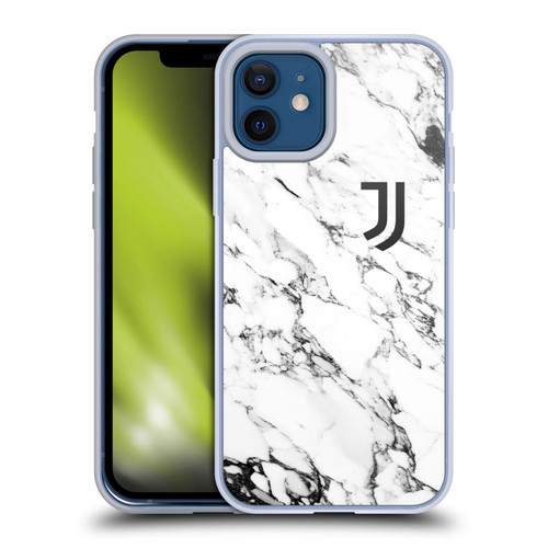 Juventus Football Club Marble White Soft Gel Case for Apple iPhone 12 / iPhone 12 Pro