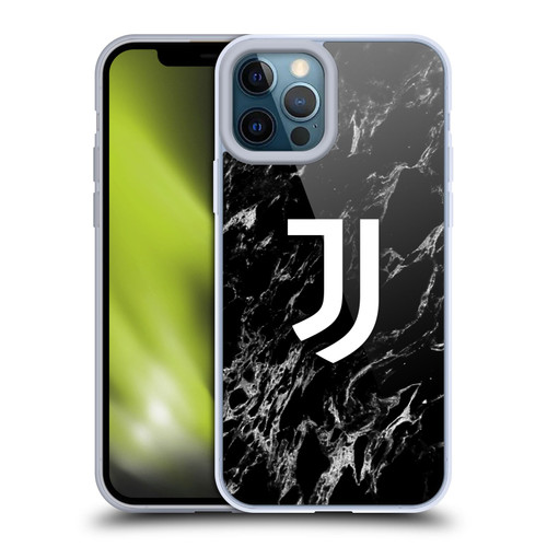 Juventus Football Club Marble Black Soft Gel Case for Apple iPhone 12 Pro Max