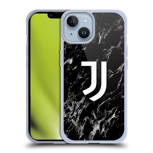 Juventus Football Club Marble Black Soft Gel Case for Apple iPhone 14