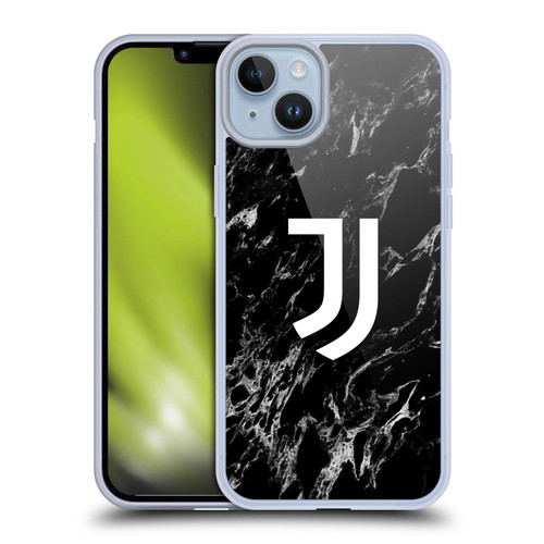 Juventus Football Club Marble Black Soft Gel Case for Apple iPhone 14 Plus