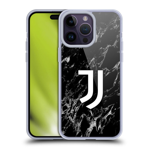 Juventus Football Club Marble Black Soft Gel Case for Apple iPhone 14 Pro Max