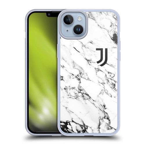 Juventus Football Club Marble White Soft Gel Case for Apple iPhone 14 Plus