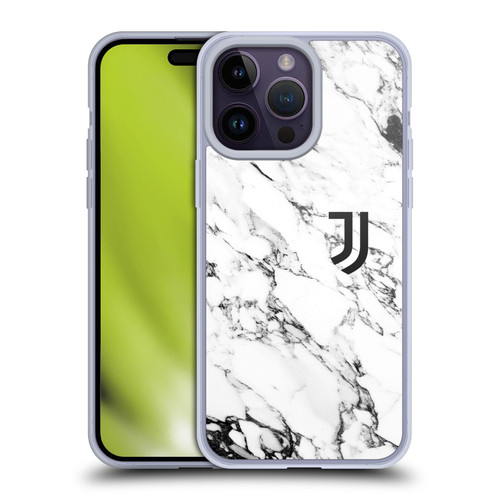 Juventus Football Club Marble White Soft Gel Case for Apple iPhone 14 Pro Max