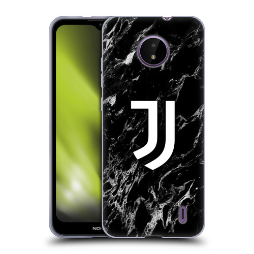 Juventus Football Club Marble Black Soft Gel Case for Nokia C10 / C20