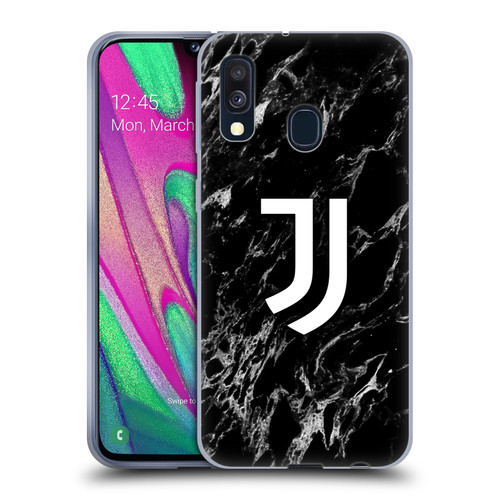 Juventus Football Club Marble Black Soft Gel Case for Samsung Galaxy A40 (2019)