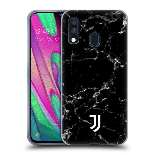 Juventus Football Club Marble Black 2 Soft Gel Case for Samsung Galaxy A40 (2019)