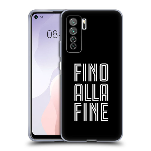 Juventus Football Club Type Fino Alla Fine Black Soft Gel Case for Huawei Nova 7 SE/P40 Lite 5G